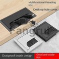 thumbnail image 3 of For Office Desk Threading Box Table Wire Hole Cover Plate 80x160 Black, 3 of 5