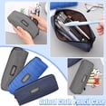 thumbnail image 3 of Matoen Pencil Case, Oxford Pencil Pouch Aesthetic Lightweight & Portable Pen Bag Stylish Small Office Supplies for Adults, Teen (Gray), 3 of 7