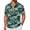 E - Green Palm Tree, variant on Beach Button Up Shirts for Men Hawaiian Flower Short Sleeve Shirts Tropical Beach Shirts