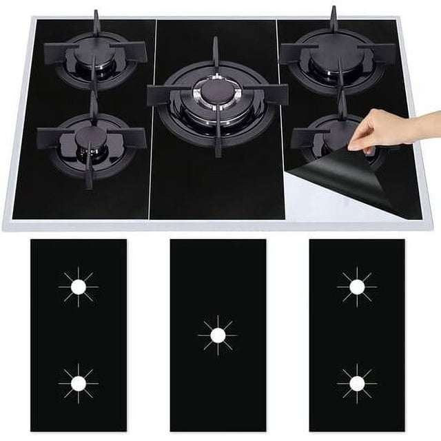 3 uds protección para encimera de Gas, alfombrillas reutilizables para estufa de Gas, Protector de pantalla antiadherente, limpieza rápida