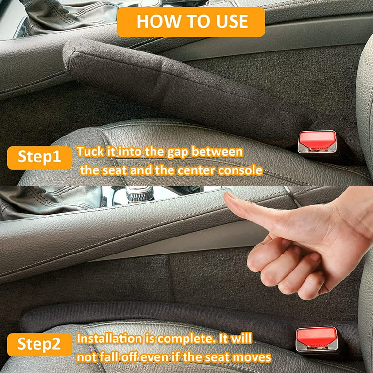 RINSUNCA Leather Car Seat Gap Filler, Universal Car Gap Filler for Car SUV  Truck,Fill The Gap Between Seat and Console,Seat Gap Plug Stop Things from