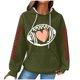 thumbnail image 1 of Camisas de Manga Larga Casual de las Mujeres Impresión No Estructurada Bolsillo Sudadera con Capucha para la Moda de Verano de Primavera, 1 of 5