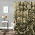 thumbnail image 2 of Orinice Octopus Tentacles Bathroom Decor Set - Colorful Luxurious Graphic Print Polyester Fabric Shower Curtain Set with Hooks 36x72, 2 of 7