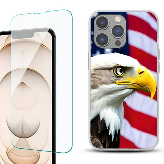 OneToughShield ® for iphone 13 Pro Shockproof Phone Case, with Tempered Glass Screen Protector - Eagle