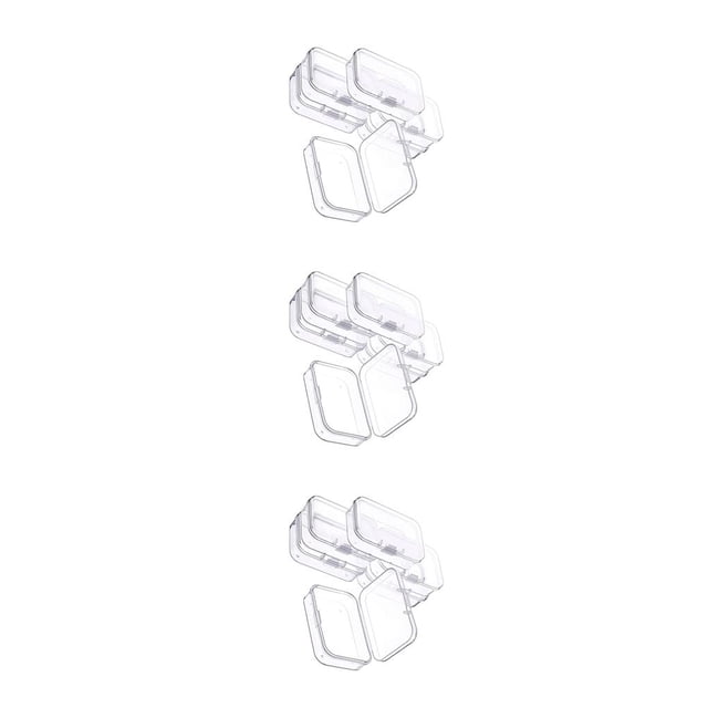 Inteprter 6Pcs Storage Box With Lids Plastic Organizer Accessories Sundries Container Clear Beads Tools Multifunctional Office Home Type1