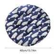 thumbnail image 3 of Tuvgenk Round Patio Chair Cushions Dark Blue Outdoor Seating Cushions Easy To Install Flax for Indoor，Living Room, 3 of 6