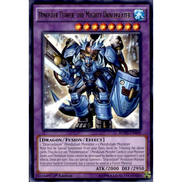 Yugioh Breakers Of Shadow Dinoster Power The Mighty Dracoslayer Bosh En046 Walmart Com Walmart Com