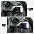 thumbnail image 3 of 10 tiras decorativas para salida de aire acondicionado de coche, para la mayoría de salidas de ventilación, universales, PVC, decoración recta, accesorios interiores, color morado, 3 of 7