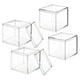 thumbnail image 3 of 4 cajas de almacenamiento pequeñas de plástico transparente con forma de cubo cuadrado y tapa, transparentes, para dulces, joyas, recuerdos de fiesta., 3 of 8