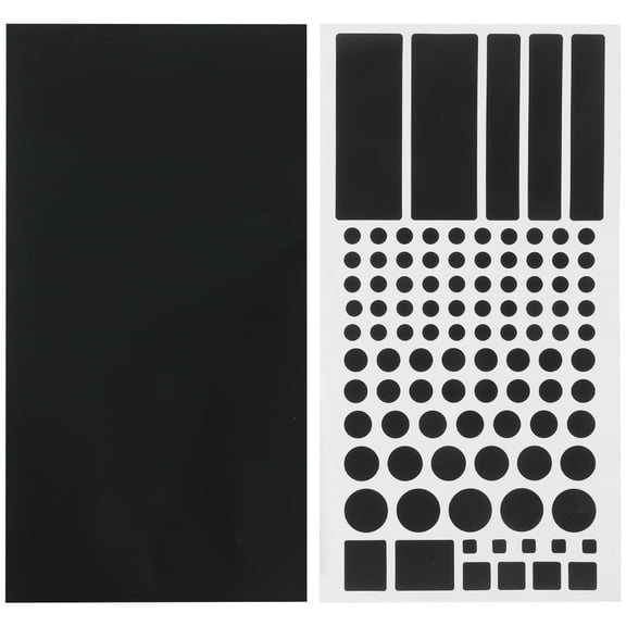 4 Sheets Blackout Shade Stickers LED Light Blackout Stickers Self Adhesive Shading Stickers Dimming Stickers
