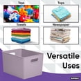 thumbnail image 4 of 22 Liter Large Ribbed Storage Bin, Decorative Plastic Basket(4 Pack, Lilac), 4 of 9