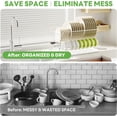 thumbnail image 2 of Over The Sink Dish Drying Rack, Collapsible 3 Tier Dish Racks for Kitchen Counter, Stainless Steel Large Capacity Space-Saving Sink Shelf Organizer with Utensil Holder and Drainboard (Upgraded), 2 of 3