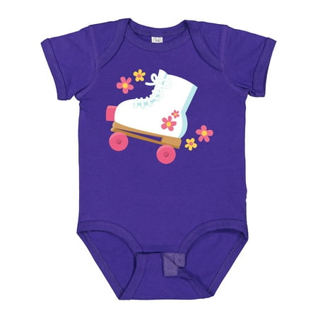 

Inktastic Roller Skate Flowers Gift Baby Girl Bodysuit