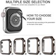 thumbnail image 4 of 13 Pack Compatible Apple Watch Case with Tempered Glass Screen Protector,Edge Full Coverage Hard PC Cover（Black Rose+Black Silver，42mm）, 4 of 7