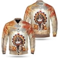 thumbnail image 3 of Happy Thanksgiving English Setter Turkey Costume Pumpkins Autumn Leaves All Over Print 3D Baseball Jacket Dog Lover Bomber Jacket Softball - 13014, 3 of 6