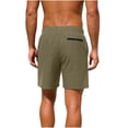thumbnail image 5 of Yievot Athletic Shorts for Men Drawstring Elastic Waist Gym Sport Running Shorts with Zipper Pockets, 5 of 9