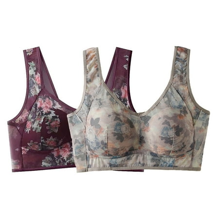 DondPO Bras for Women High Support Bras For Women Adjustable Strap Full Coverage Up Bras Comfortable No Underwire Wireless Bras Push Up Bra Plus Size Bras for Women Clearance Brown L Clearance