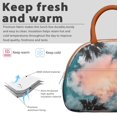 thumbnail image 4 of Jungle Leaves Lunch Bag, Insulated Cooler Tote with Tropical Plant Print, Ideal for Office, Picnic, and Vacation Use, 4 of 4