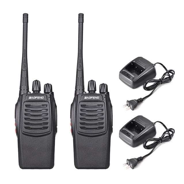 Radios BAOFENG UHF 400-470MHz Transceptor FM Radio bidireccional walkie Talkie portátil de mano 2PCS Enchufe de EE. UU.