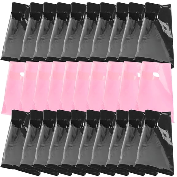 CCOCC 100 Assorted Color Plastic Grocery Bags with Handles for Storage and Outdoor Activities 70Count
