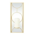 thumbnail image 6 of CosmoLiving by Cosmopolitan Gold Metal Geometric Pillar Wall Sconce with Mirror Backing, 6 of 14