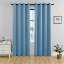 Light Blue 100% Blackout Curtains 84 Inch 2 Panels, Luxury Thermal Insulated Curtains for Bedroom Living Room, Soundproof Blackout Window Drapes, Rod Pocket (52W x 84L)