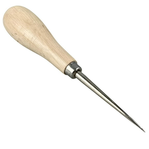 Artist's Best 6.5" 16.5 cm Scratch Awl Tool Stainless Steel Pointed Tip Ergonomic Wood Handle Multi-Surface Usage Crafters and Carpenters Essential Tool