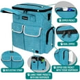 thumbnail image 2 of PetAmi Dog Travel Bag Pet Supplies Accessories Organizer For Traveling, Camping, Weekend; Cat Pet Travel Bag Kit includes 2 Food Storage Containers, 2 Collapsible Bowls, 1 Feeding Mat (Teal Blue), 2 of 7