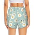 thumbnail image 4 of Xecao's Floral Daisy for a double-layer running short for women, perfect for gym, tennis, and more, featuring a convenient pocket., 4 of 9