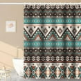 thumbnail image 3 of Abstract Boho Pattern Shower Curtains Colorful Geometry Wave Vintage Style Bathroom Decor Waterproof Polyester Fabric 72x72 Inch Shower Curtains Sets with Hooks, 3 of 6