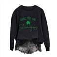 thumbnail image 2 of Up to 65 off!Lolmot Fleece Lined Sweatshirt for Women St. Patrick's Day Shamrocks Shirt Funny Letter Print Graphic Sweatshirt Casual Crewneck Long Sleeve Pullover Tops, 2 of 4
