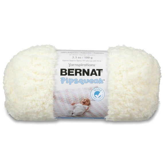 Bernat Pipsqueak 5 Bulky Polyester Yarn, Vanilla 3.5oz/100g, 101 Yards