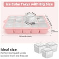 thumbnail image 5 of Ice Cube Tray, Easy-Release Silicone Large Ice Moulds with Removeable LidsPerfect for Chilled DrinksFreezer, Baby Food, Whiskey and Cocktail, LFGB Certified, 5 of 12