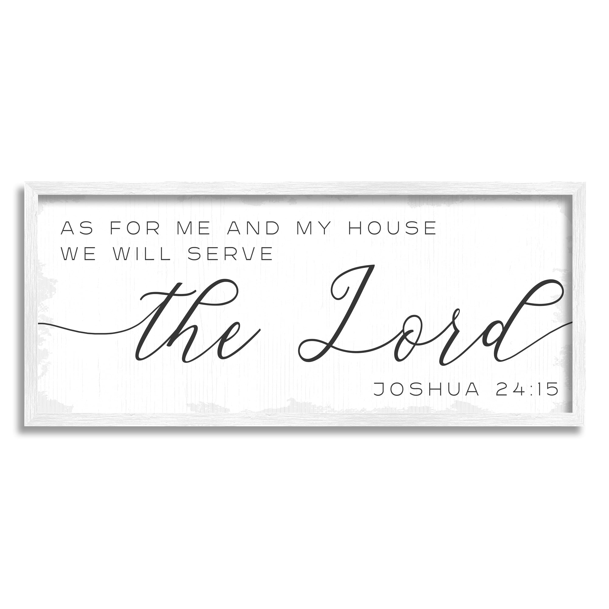 Stupell Industries My House Serves The Lord Spiritual Phrase,24 x 10, Design by Daphne Polselli