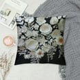 thumbnail image 2 of Creowell  White Sping Floral&nbsp;Throw Pillow Covers,Black Winter Decorative Pillow Covers Digital Printing Blended Fabric for Couch Sofa Bed Invisible Zipper, 2 of 5