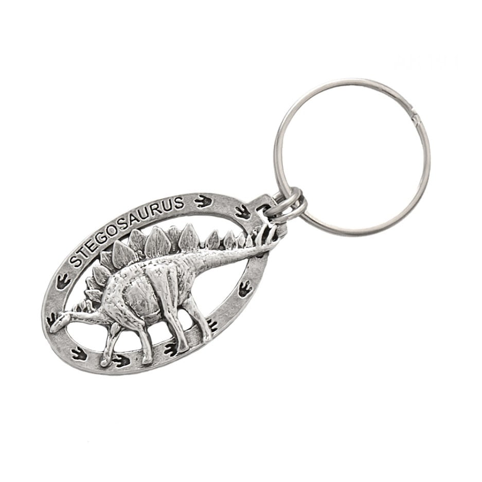 Stegosaurus Keychain, Dinosaurs, Prehistoric, Jurassic, Fossils, Bones, Key Fob, Key Ring, Keys