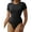 Black, variant on LELINTA Crew Neck Short Sleeve Bodysuit Short Sleeve Bodysuit For Women Bodysuit Casual Daily Jumpsuit T Shirts