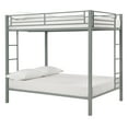 DHP Sidney Full over Full Metal Bunk Bed, Silver