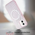 thumbnail image 3 of For iPhone 12 & iPhone 12 Pro [Magnetic Circle] Double Layer Design IMD TPU Case - Wave Pink Zebra Stripes, 3 of 3