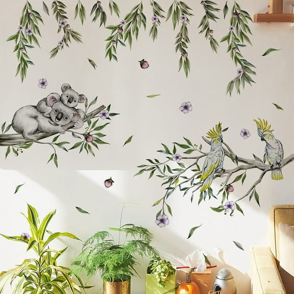Home Decor Flowers Wall Sticker Potted Plants Floral Butterfly Wall Decal Wall Stickers