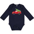 thumbnail image 3 of Inktastic Christmas Vintage Truck with Christmas Tree Boys or Girls Long Sleeve Baby Bodysuit, 3 of 5