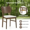 thumbnail image 2 of Barara King Dining Chair,Dining Room Chair,Farmhouse Upholstered Kitchen Chairs Set of 2 with Rubber Wood Frame-Walnut, 2 of 9