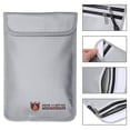 thumbnail image 4 of Bolsa para documentos ignífuga, soporte para sobres ignífugo e impermeable, proteja sus objetos de valor, documentos, dinero, joyas, cremallera para una máxima protección, 4 of 5
