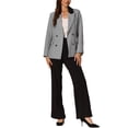 thumbnail image 2 of Chaqueta de manga larga de una botonera con solapa para mujer INSPIRE CHIC en gris, 2 of 6