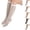 White, variant on HAJWOH Women's Sheer Knee High Stockings Nylon Stocking Wide Band Non-Slip Hosiery