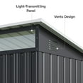 thumbnail image 4 of Asofer 6'x4' Outdoor Storage Shed with Window, Heavy Duty Galvanized Steel Garden Shed for Backyard & Patio, Waterproof & UV-Resistant Metal Tool Shed with Ventilation & Anti-Theft Lock, 4 of 10