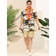 thumbnail image 3 of Camisa floral casual para hombres Lars Amadeus de manga corta con estampado de flores blanco M, 3 of 6