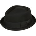 thumbnail image 1 of Sakkas Oliver Grosgrain Bow Wool Homburg Fedora - Black - L/XL, 1 of 1