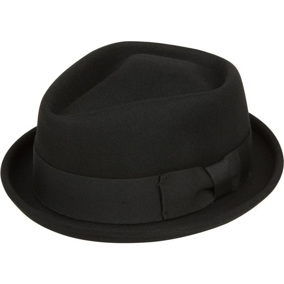 Sakkas Oliver Grosgrain Bow Wool Homburg Fedora - Black - L/XL