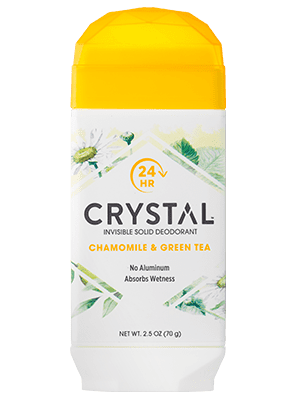 Crystal Invisible Solid Deodorant Stick, Chamomile & Green Tea, 2.5 oz